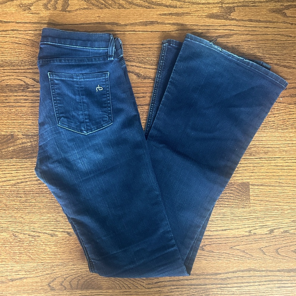 rag & bone elephant bell jeans size 27, blue